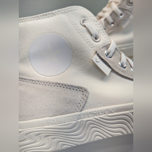 Converse Chuck Taylor Alt Star High Top Wavy Egret White Canvas Leather Men's 10 - Picture 5 of 10